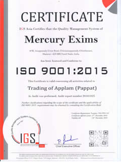 Mercury Exims Halal Certifcate